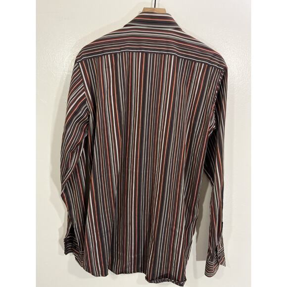 Etro Milano Stripe Button Down Dress Shirt 40 Quiet Luxury Old Money Preppy Club - Picture 6 of 14